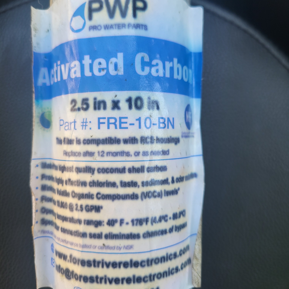 Activated Carbon Water Filter - Blue and White